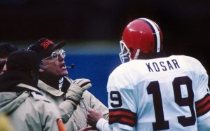 Bernie Kosar on the Browns sideline in 1987