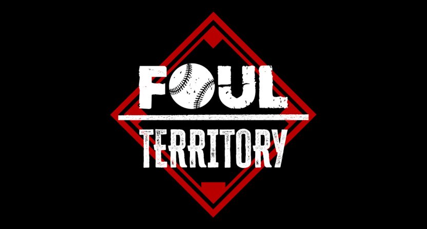 A logo for new streaming MLB show "Foul Territory."
