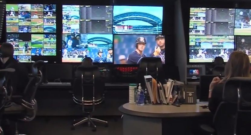 A look at the MLB replay review center in 2017.