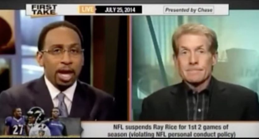 Stephen A. Smith during a 2014 episode of First Take