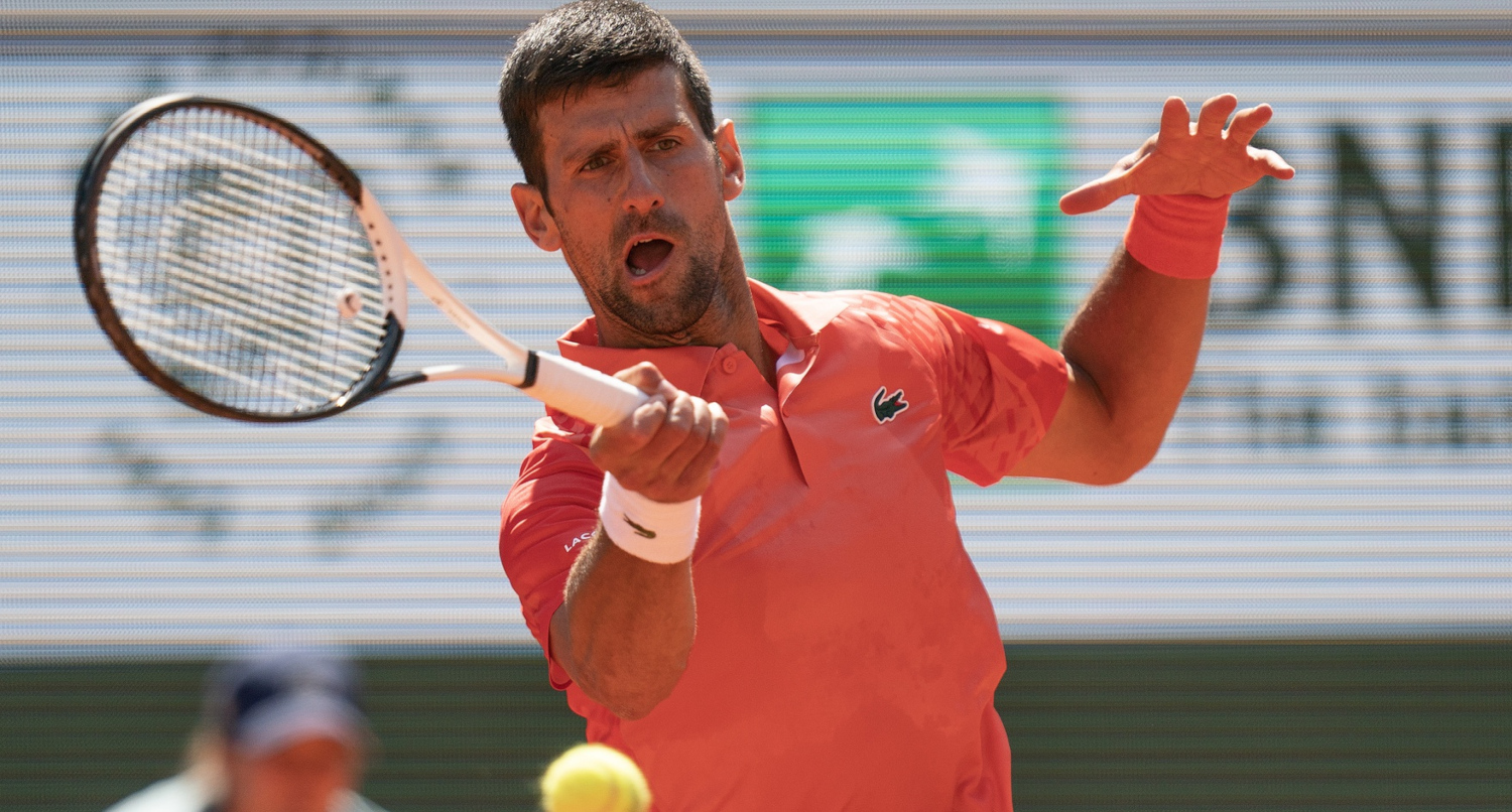 Novak Djokovic at the 2023 French Open.
