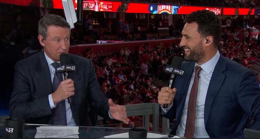 Wayne Gretzky and Paul Bissonnette on the NHL on TNT Face Off show on June 9, 2023.