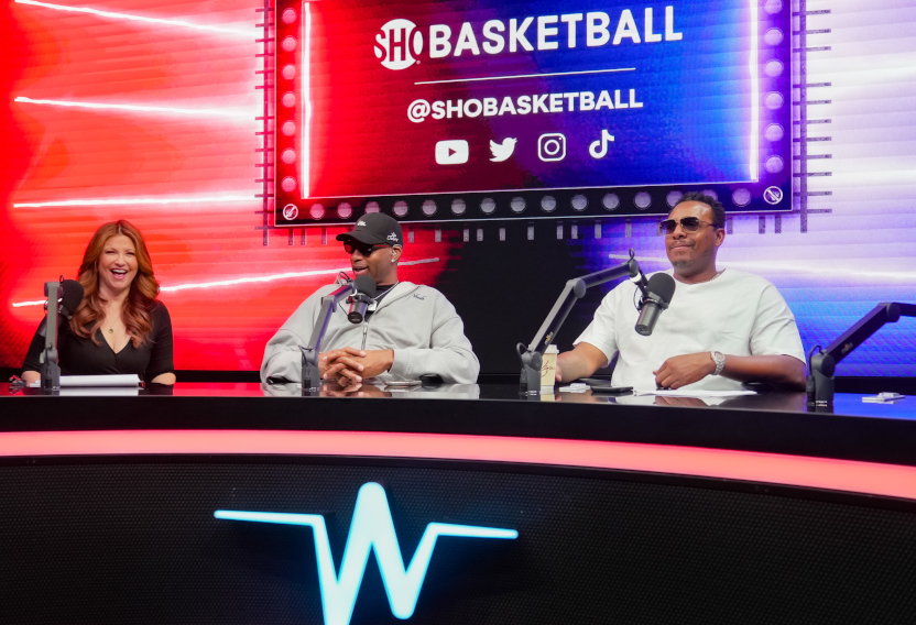 The Showtime Basketball Podcast at the Blue Wire Studios at the Wynn Las Vegas.