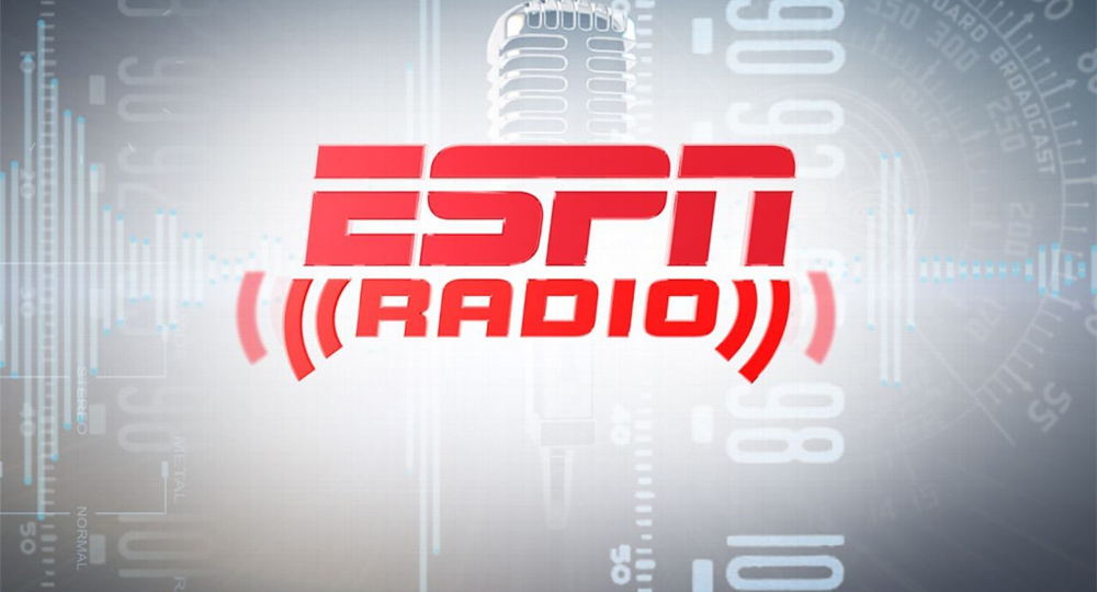 An ESPN Radio logo from 2023.