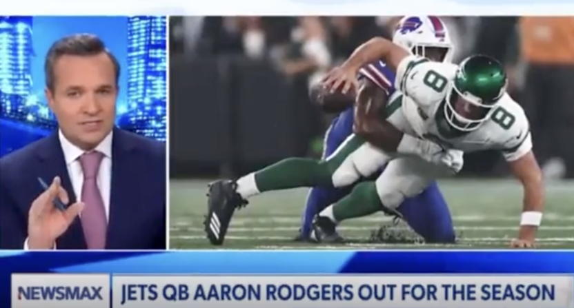 Newsmax host blames Ayahuasca, lack of church for Aaron Rodgers' injury
