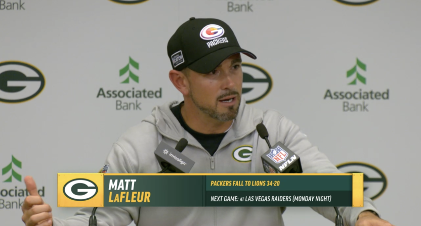 Packers' Matt LeFleur gets testy with reporter over 'BS' question after  brutal loss: 'We got our a– kicked'