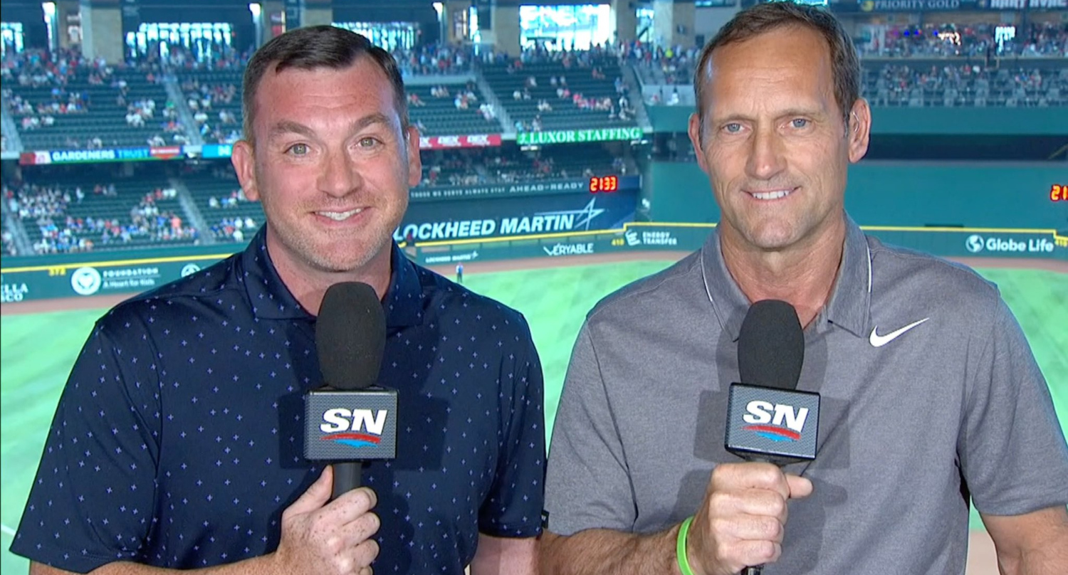Ben Wagner (L) on the Sportsnet radio broadcasts for the Toronto Blue Jays.