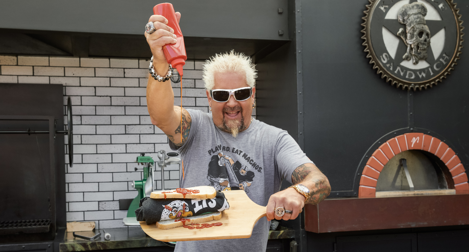 Guy Fieri has teamed up with HOMAGE for the NFL x Flavortown collection.