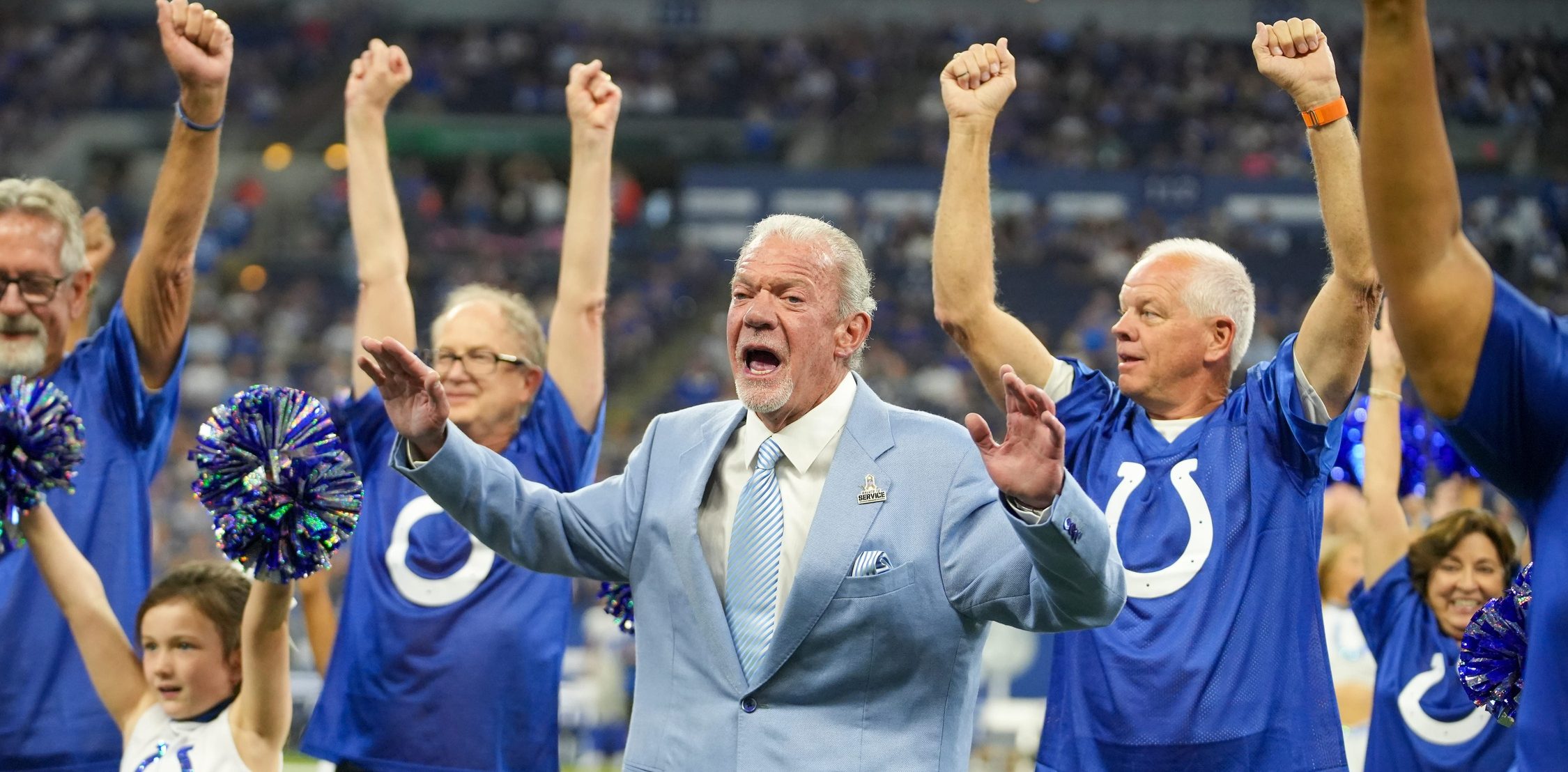 Jim Irsay, Colts owner, participates in a special grandparents event
