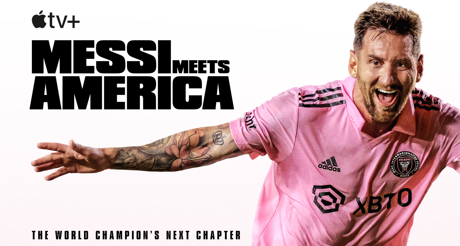 Art for Apple TV+'s "Messi Meets America" docuseries.