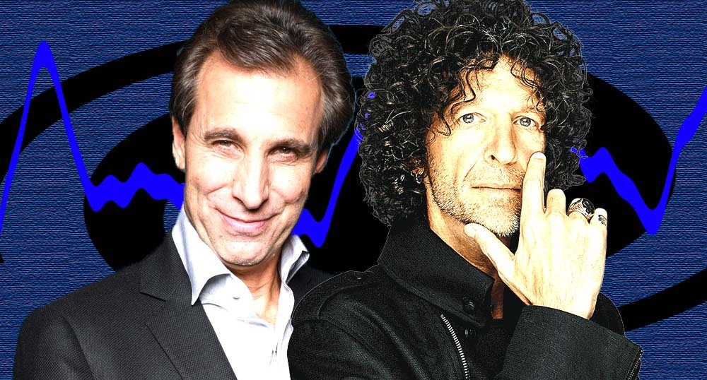 An Awful Announcing rendering of Chris "Mad Dog" Russo and Howard Stern.