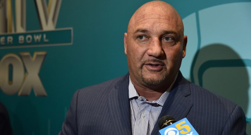Jan 28, 2020; Miami, Florida, USA; Fox Sports broadcaster Jay Glazer speaks with the media during Fox Sports media day at the Miami Beach convention center. Mandatory Credit: Jasen Vinlove-USA TODAY Sports