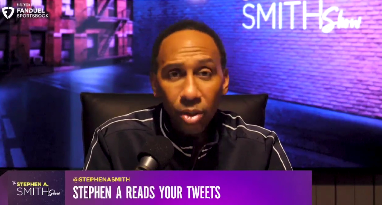 Stephen A. Smith using his podcast to discuss the best and worst days to be horny.