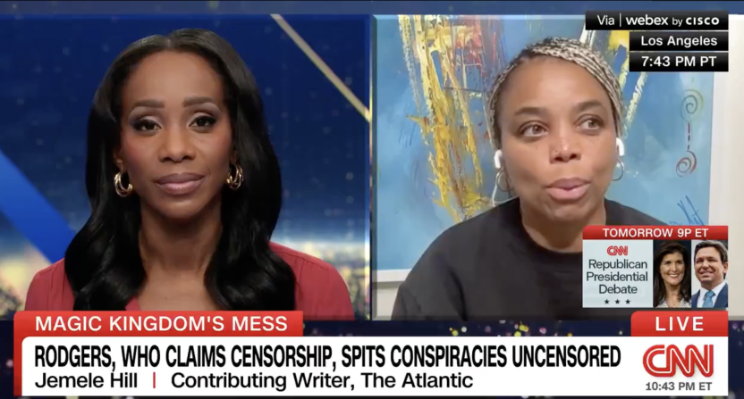 Jemele Hill discussing Aaron Rodgers on CNN NewsNight