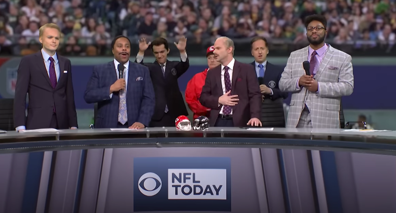 "Saturday Night Live" parodying CBS' "The NFL Today."