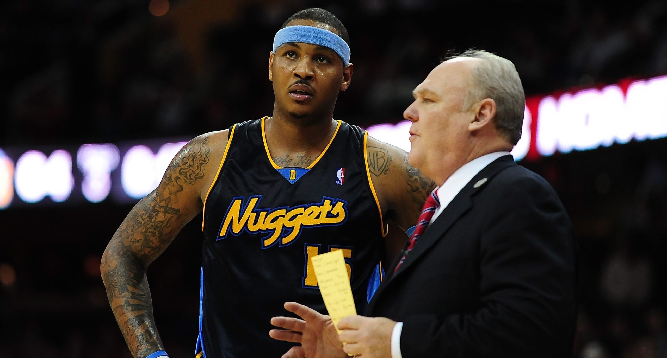 George Karl and Carmelo Anthony