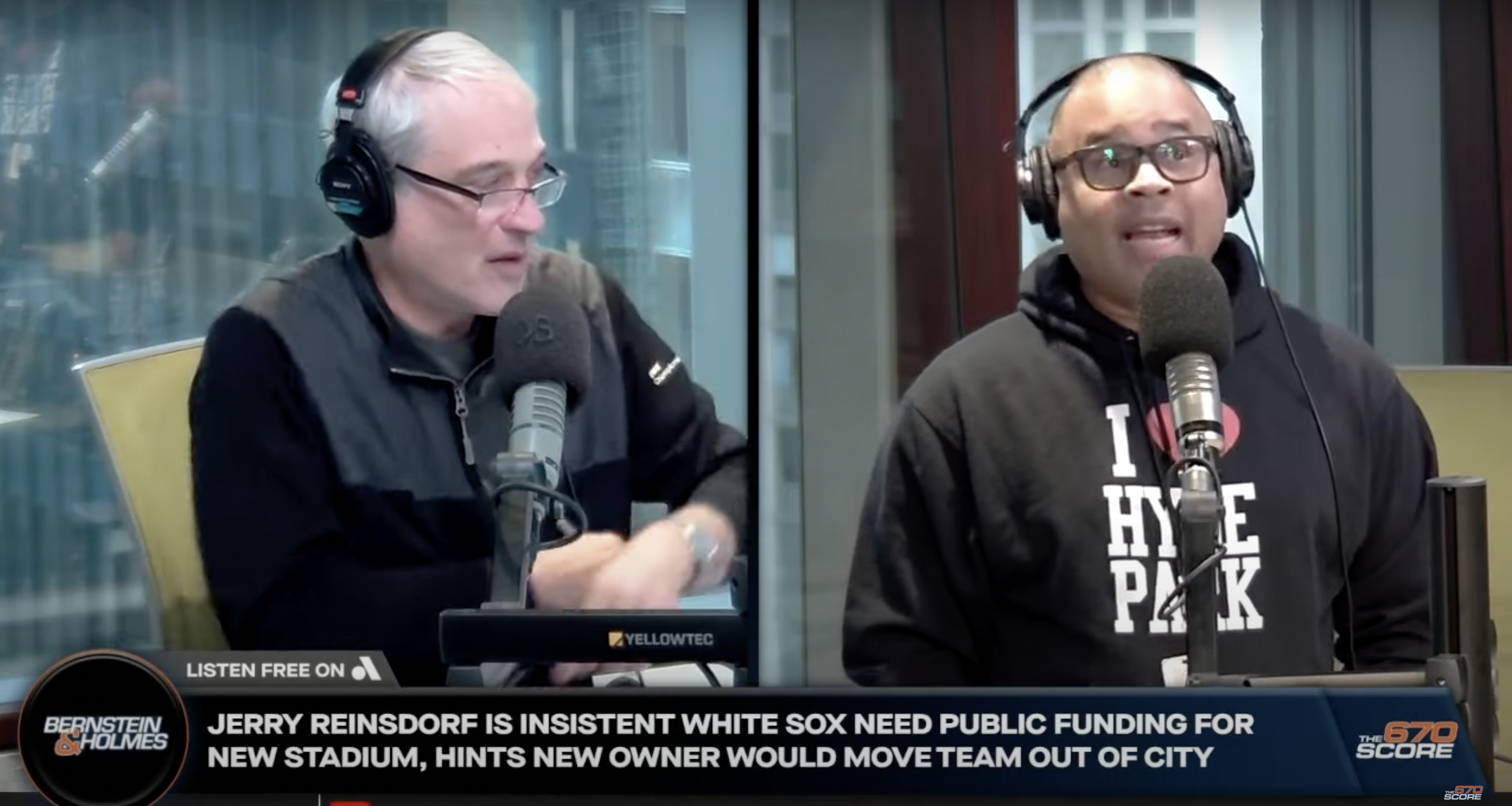 Dan Bernstein and Laurence Holmes ripping White Sox owner Jerry Reinsdorf