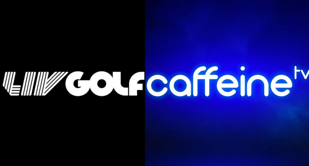 LIV Golf and Caffeine logos.