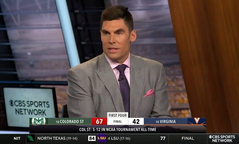 Shortly after Virginia's loss on Tuesday, Wally Szczerbiak of CBS Sports blasted the selection committee for including the Cavaliers. Photo Credit: CBS Sports Network