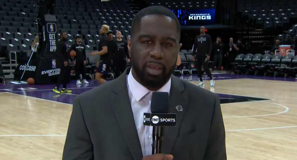 Chris Haynes on a TNT broadcast in April 2024.