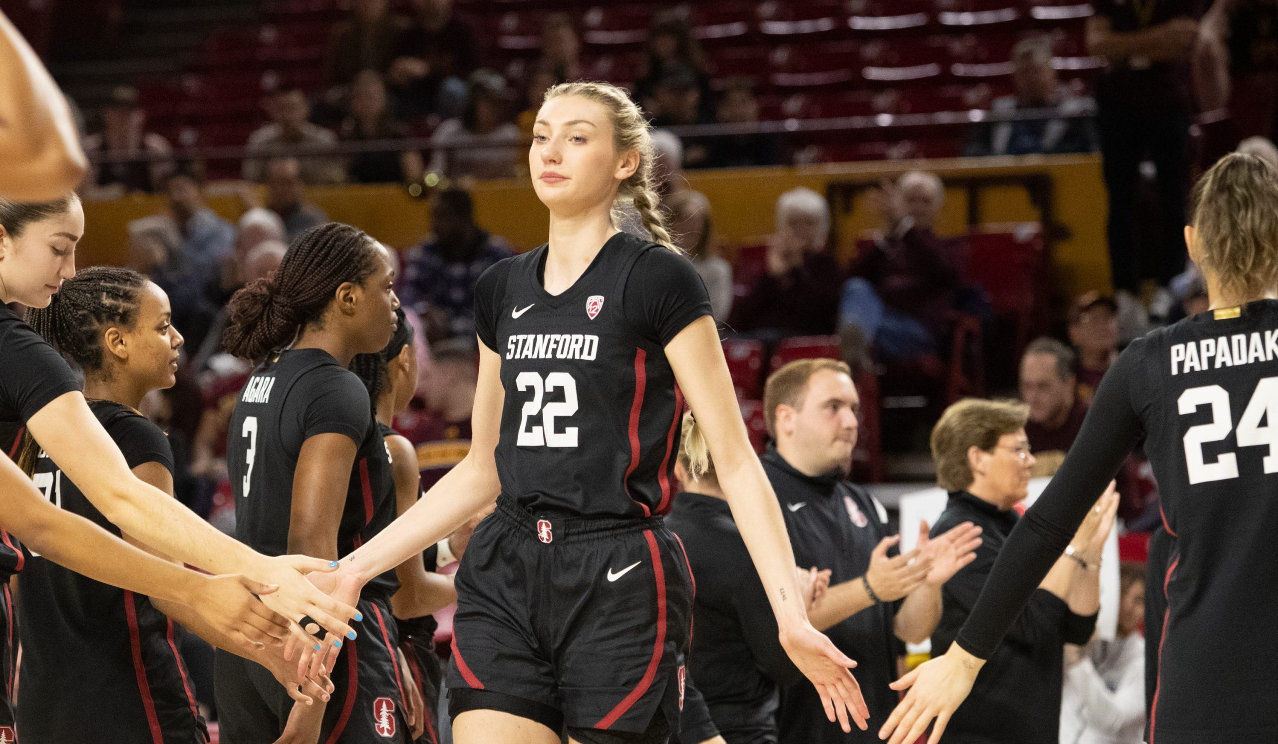 Stanford star Cameron Brink shared that the added travel with moving to the ACC contributed to her entering the WNBA Draft. Photo Credit: Nicole Mullen/The Republic/USA TODAY NETWORK