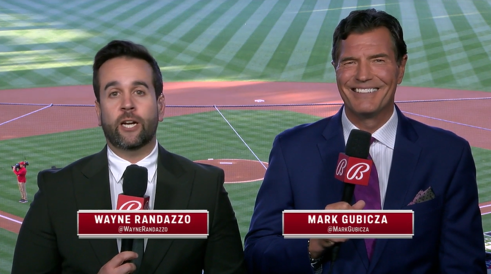 Angels announcers Wayne Randazzo and Mark Gubicza blasted MLB for allowing a scoring change to retroactively end an impressive streak. Photo Credit: Bally Sports West
