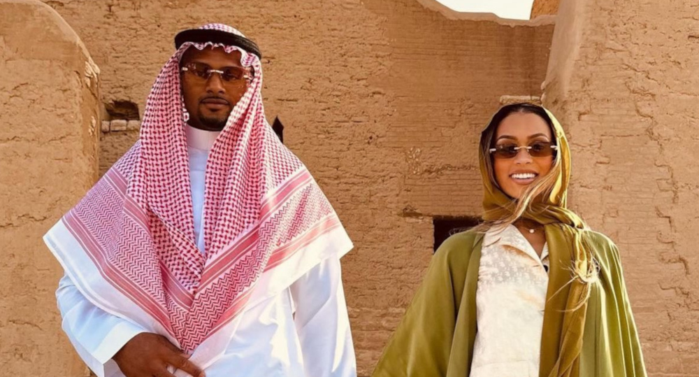 Deshaun Watson and Jilly Anais in Saudi Arabia.