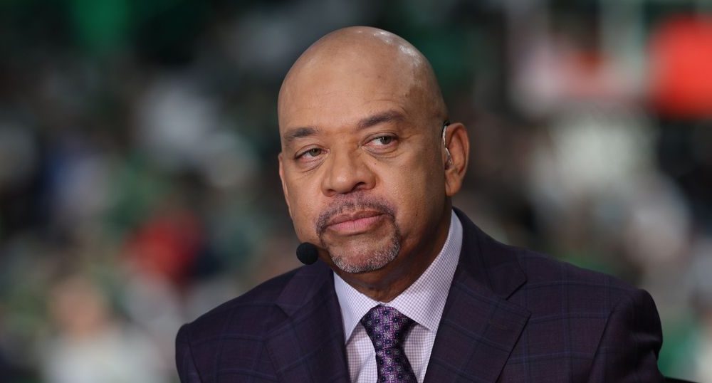 Michael Wilbon on the set of NBA Countdown during the 2024 NBA Finals.