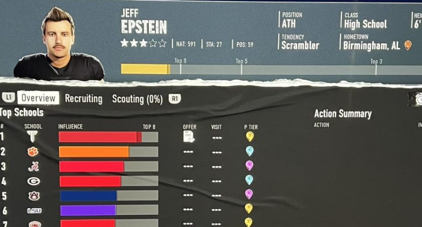 The names of recruits in the College Football 25 video game are going viral for all the wrong reasons.
