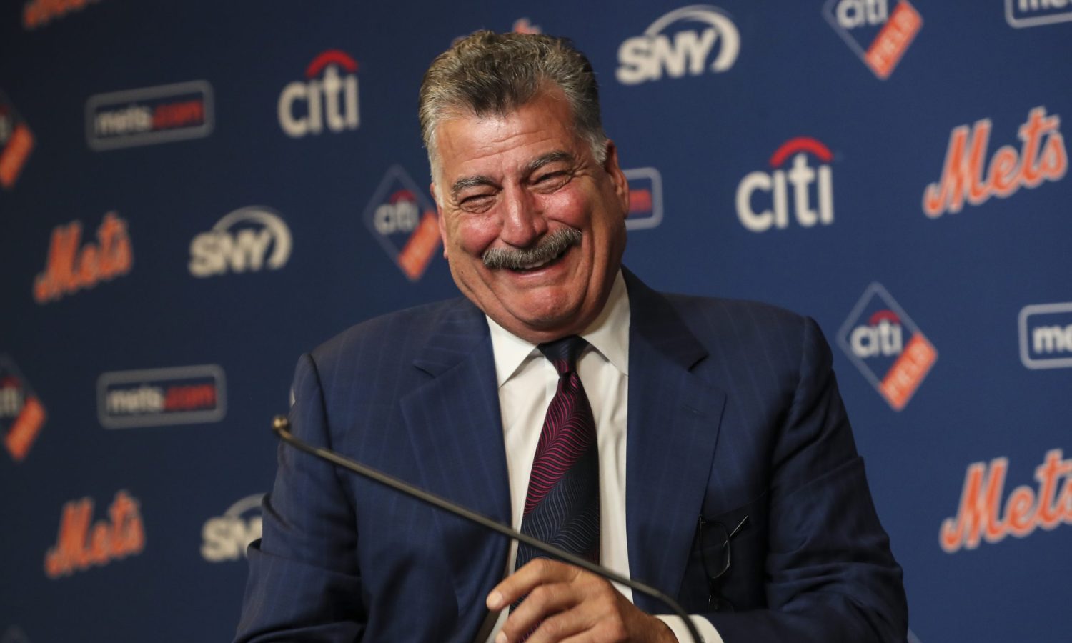 Jul 9, 2022; New York City, New York, USA; Former New York Mets first baseman Keith Hernandez speaks to the press prior to his jersey retirement ceremony at Citi Field.