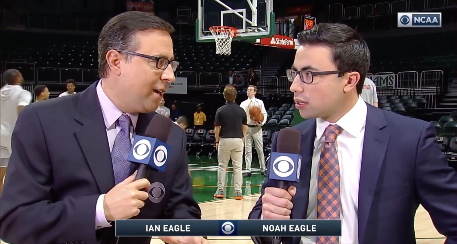 Ian Eagle admits he’s more nervous about his son’s broadcasts than Noah