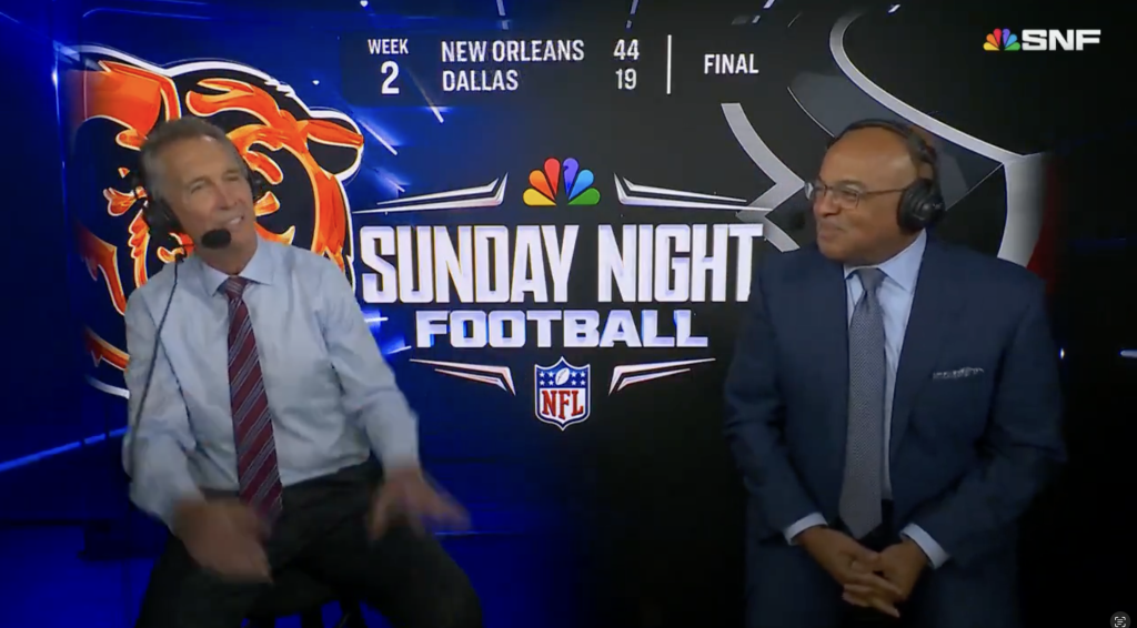 Mike Tirico, Cris Collinsworth loved Texans rendition of ‘Sunday Night Football’ theme