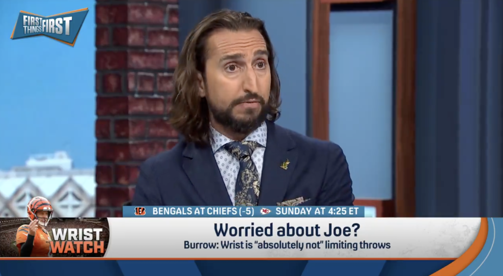 Nick Wright criticises ‘hysterical’ footage of Joe Burrow