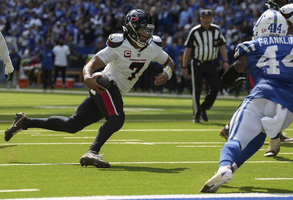 C.J. Stroud against the Colts on Sept. 8, 2024.