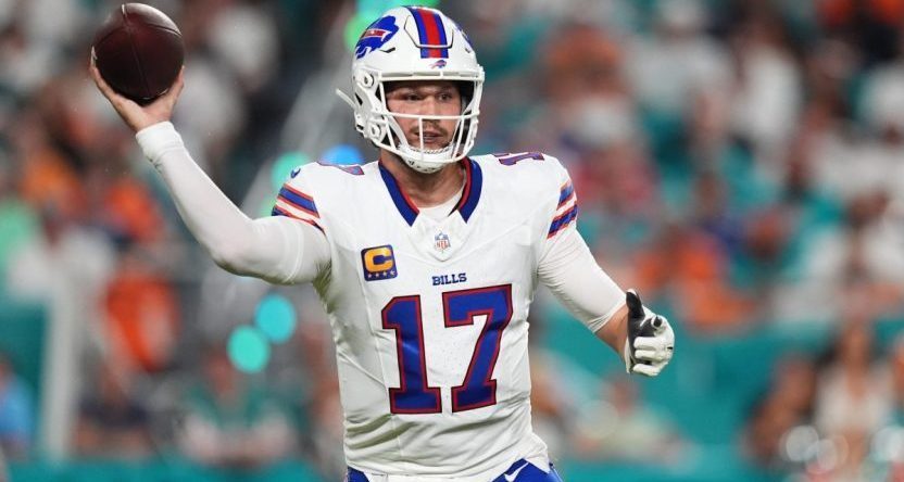 Bills' QB Josh Allen against the Dolphins on Sept. 12, 2024.