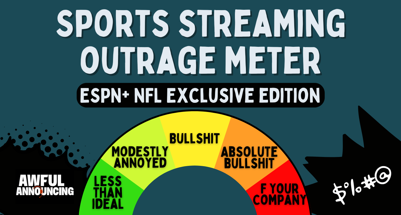 Sports Streaming Outrage Meter: MNF ESPN+ Exclusive Edition