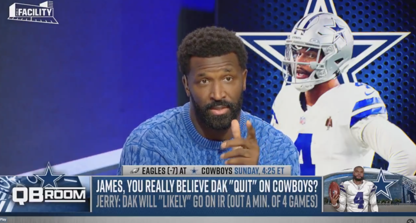 James Jones doubling down on his take about Dak Prescott "quitting" on the Cowboys