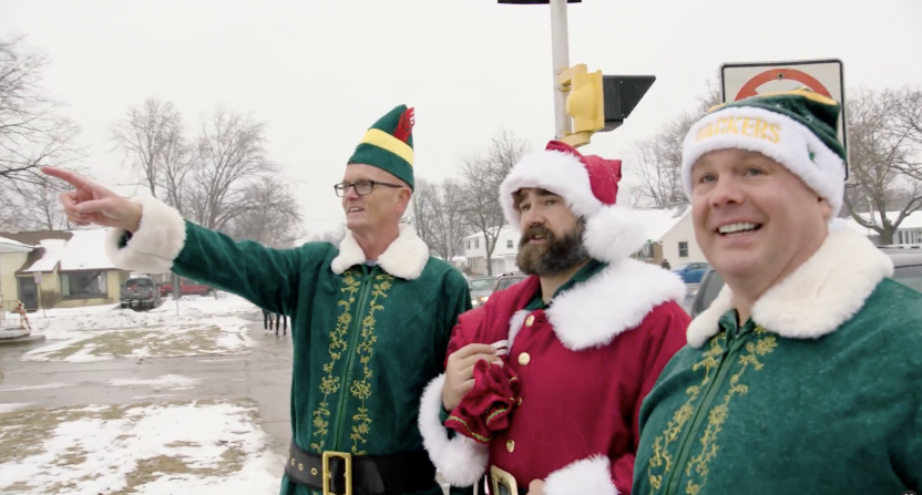 Scott Van Pelt, Jason Kelce and Stanford Steve. Photo Credit: ESPN