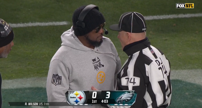 What did the Fox cameras just catch Mike Tomlin saying?