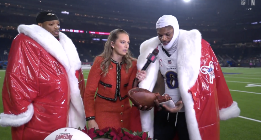 Lamar Jackson, Derrick Henry refuse to eat Netflix game ball cake