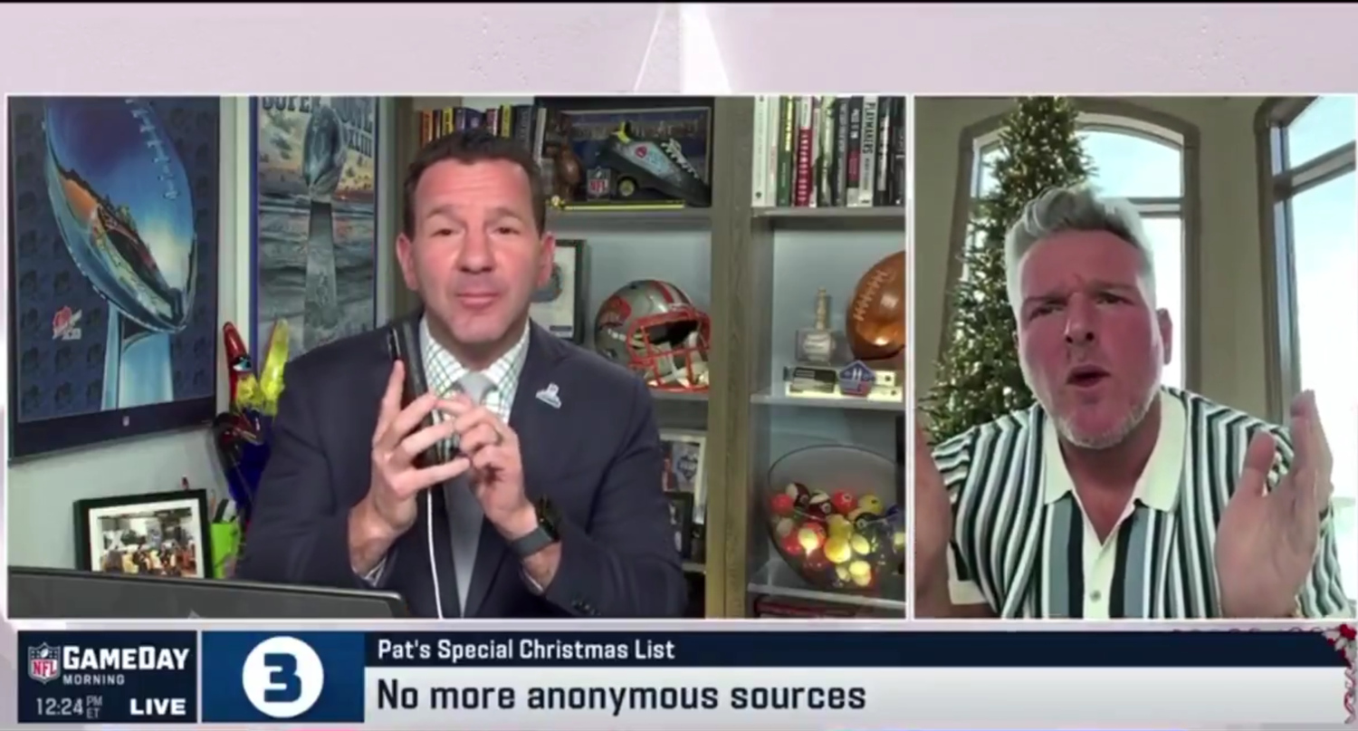 Pat McAfee: ‘I would like to be done with anonymous sources in the NFL.’