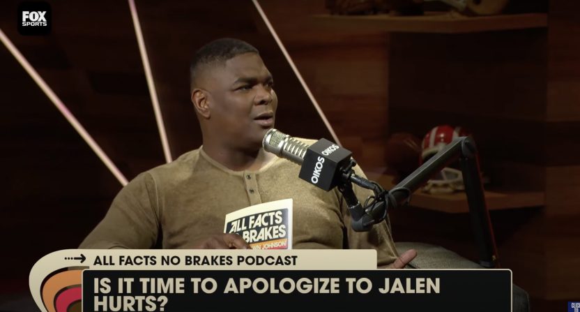 Keyshawn Johnson debates whether the media owes Jalen Hurts an apology on "All Facts No Brakes with Keyshawn Johnson."
