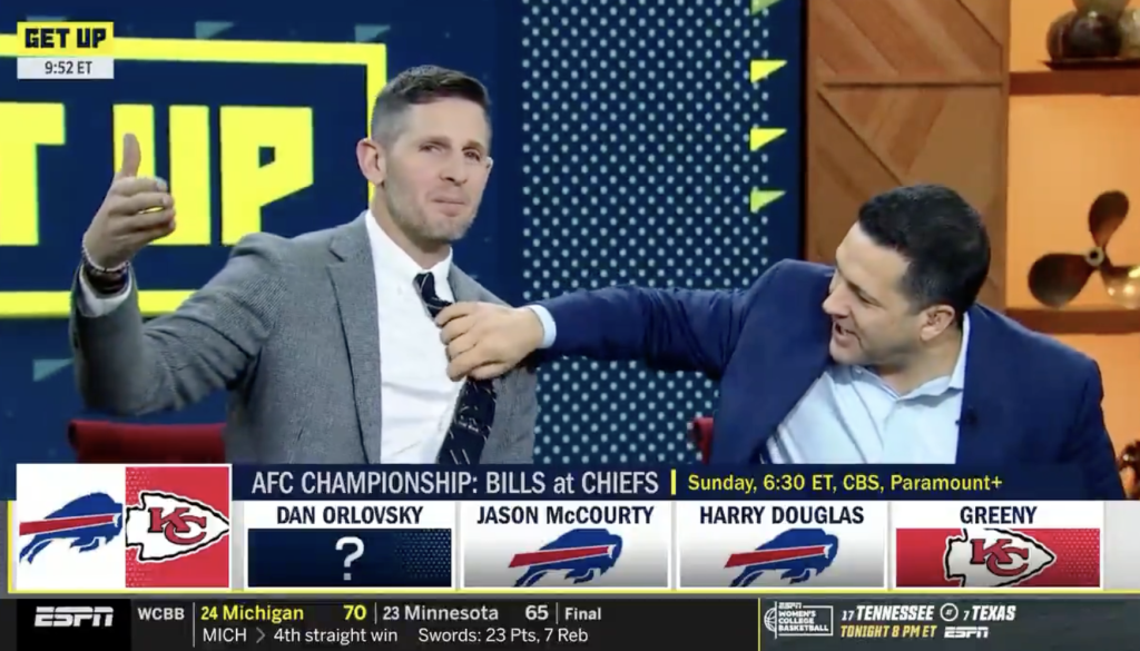 Adam Schefter scolded Dan Orlovsky over eyeball emoji tweet