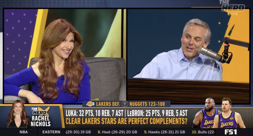 Rachel Nichols and Colin Cowherd on The Herd