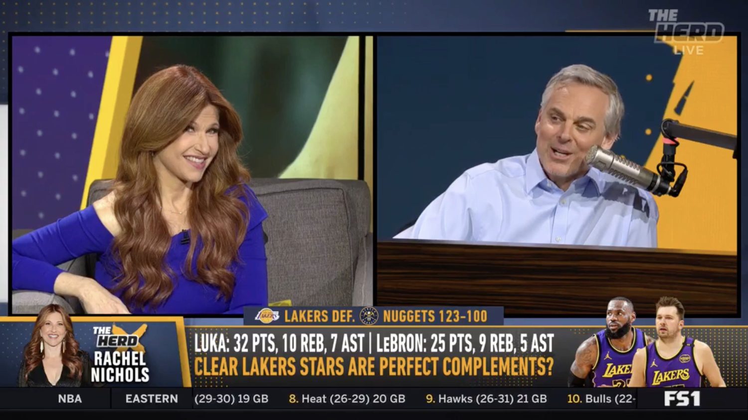 Rachel Nichols and Colin Cowherd on The Herd