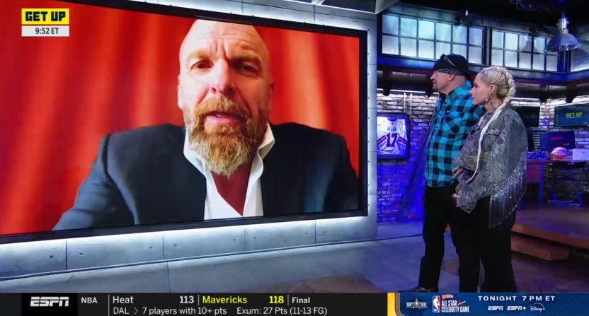 Paul "Triple H" Levesque made a surprise appearance on ESPN's 'Get Up' to reveal Michelle McCool is being inducted into the WWE Hall of Fame.