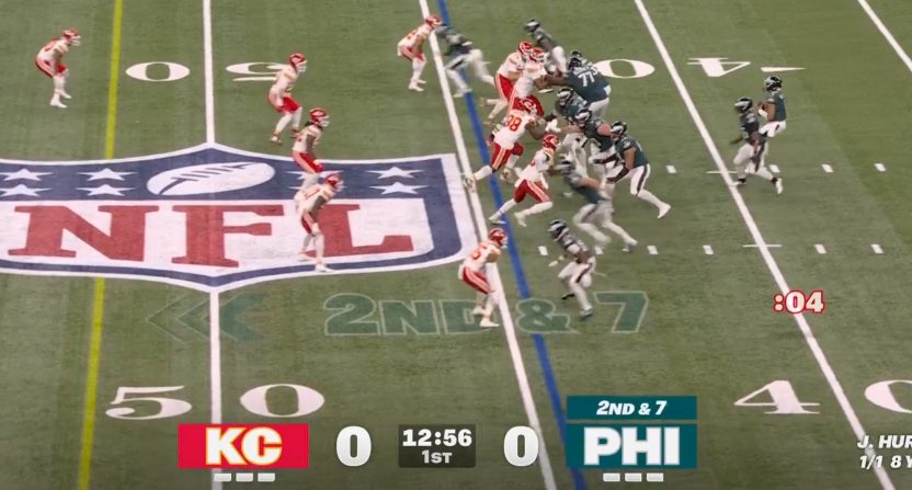 New NFL on Fox scorebug during Super Bowl LIX