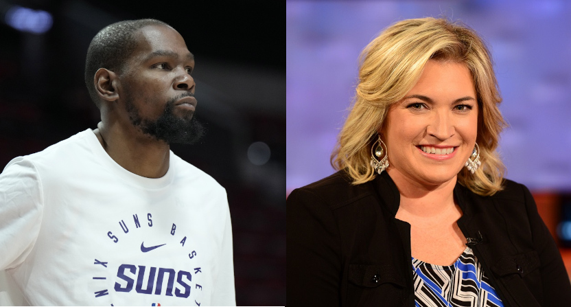 Kevin Durant and Ramona Shelburne.
