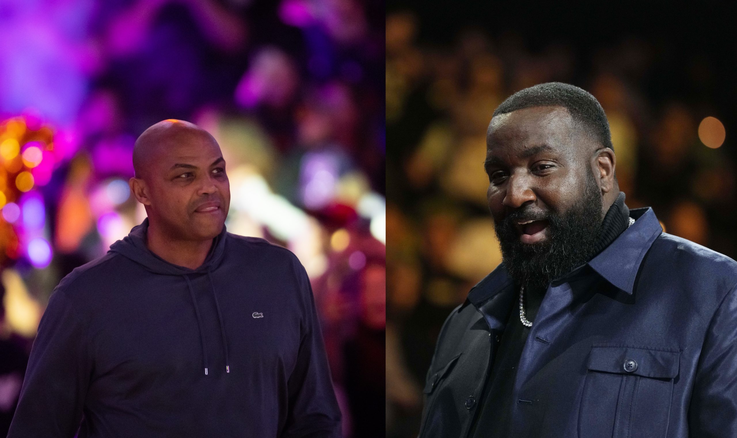 Charles Barkley and Kendrick Perkins. Mark J. Rebilas-Imagn Images (Charles Barkley, left); Kyle Terada-Imagn Images (Kendrick Perkins, right)
