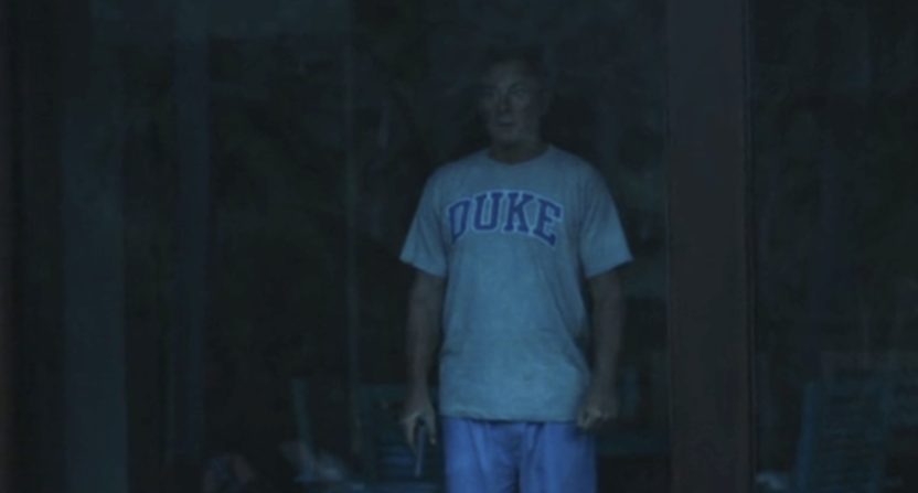 Jason Isaacs in a Duke shirt on The White Lotus